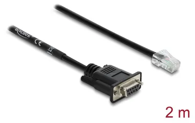 Immagine prodotto di DELOCK Adattatore seriale RS-232/422/485 da Sub-D 9 a RJ45, 2 m