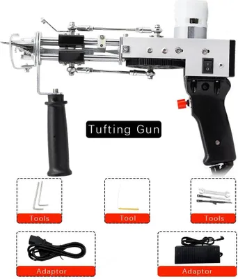 Obrázek produktu pro Tuftingová pistole, elektrický stroj na výrobu koberců, sada 2 v 1, tuftingová pistole 2 v 1