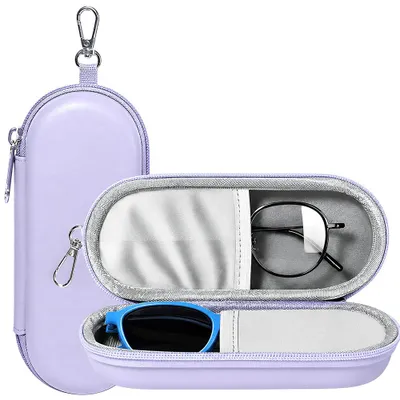 Obrázek produktu pro Techsuit - Glasses Case ETJ3 pouzdro na brýle zPolyuretankůže 16,5×6,5×4 cm - levandulový