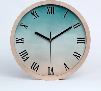 Produktbild von Holzuhr 30fi cm wanduhr - schwarze Spitzen - Abstraktion Hintergrund