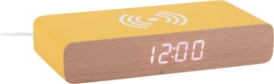 Produktbild von Karlsson - Wecker Retro Flat Led - Leuchtendes Gelb - 16.1x7.6x3cm