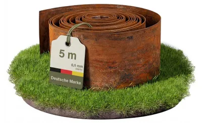 Obrázek produktu pro NovaTerra okraj trávníku z cortenové oceli v rustikálním vzhledu 5 m x 14 cm (Nova)