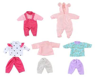 Image de Ensemble de vêtements pour poupées, 8 pièces.