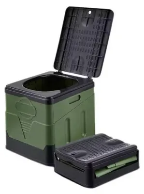 Produktbild von Camping-Toilette klappbar PP 20 Liter Tragkraft 150 kg für Reisen Wohnmobil