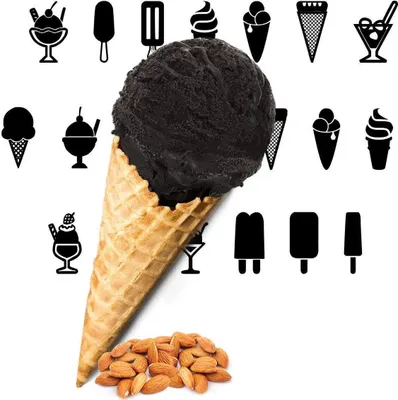 Produktbild von Mandel Schwarzes Eispulver Vegan Zucker-, laktosefrei 333 g