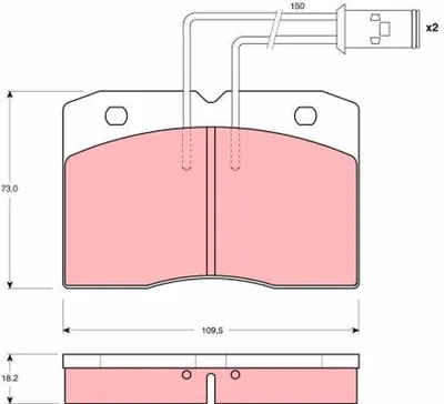 Produktbild von Bremsbelagsatz, Scheibenbremse TRW GDB1152