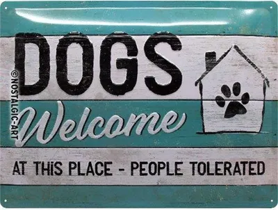 Produktbild von Nostalgic-Art - Blechschild 30 x 40 cm - PfotenSchild - Dogs Welcome