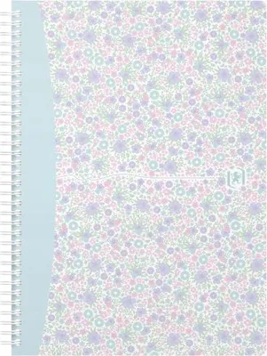 Image de Carnet à spirales ForMe Floral B5 60 feuilles quadrillées Designs assortis