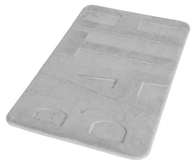 Immagine prodotto di Tappetino da bagno Idro Bric Memory Bath TABA4575GR in memory foam, 100% poliestere, antiscivolo, grigio, 45x75 cm
