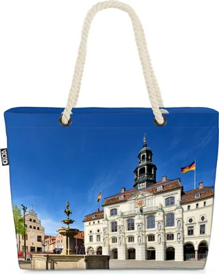 Produktbild von VOID Lüneburg  Strandtasche Shopper 58x38x16cm 23L XXL Einkaufstasche Tasche Reisetasche Beach Bag