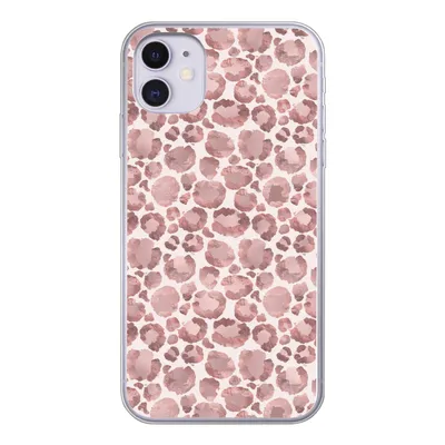 Produktbild von MuchoWow® Handyhülle Schutzhülle Hülle für iPhone 11 Pantherdruck - Rosa - Pastell - Luxus Silikon Softcase Handy Hülle - Handytasche