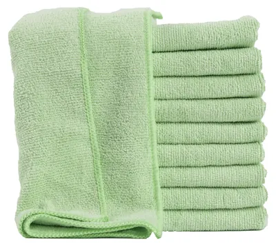 Produktbild von Mikrofaser Reinigungstücher Putzlappen Putztücher Mikrofasertücher 40x40 cm, Farbe:grün, Größe:10er Pack / 40x40 cm