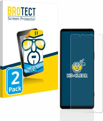 Produktbild von 2x Für Sony Xperia 1 V Schutzfolie BROTECT Displayschutz Display Schutz Folie Klar Transparent