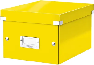 Produktbild von Ablagebox Click & Store Wow A5 Graukarton gelb Packung mit 6 Stück