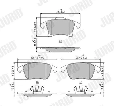 Produktbild von JURID Bremsbeläge Satz Vorne für FORD Mondeo V Kombi (CF) 573674J