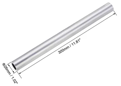 Produktbild von 300mm Lange Alurohr 26mm Au?endurchmesser, 6063 Aluminium Rohr 18mm Innendurchmesser, Nahtlose Gerade Rundrohr Aluprofil Rohre fš¹r Industriebau Bastelprojekte Heimdekoration