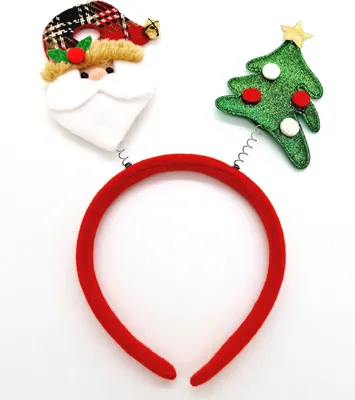 Produktbild von WEIHNACHTEN Haarreif Stirnband Glocken Weihnachtsbaum Bär Rentier Kopfschmuck Weßbär