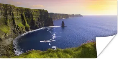 Produktbild von MuchoWow® Poster Sonnenlicht auf den Cliffs of Moher in Irland 40x20 cm - Poster für die Wand - Poster Schlafzimmer