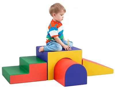 Image de Lot de 4 blocs de construction en mousse HOMCOM pour les enfants de 1 à 3 ans