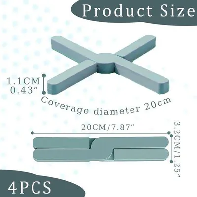 Immagine prodotto di Supporti in silicone per pentole, ideali per proteggere dal calore - Set da 4 - Supporti per pentole, padelle e ciotole calde