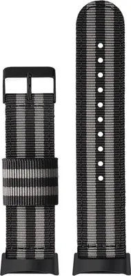 Produktbild von INF Nylon Uhrenarmband für Fitbit Charge 5, Atmungsaktives Sport-Ersatzband Schwarz+Grau