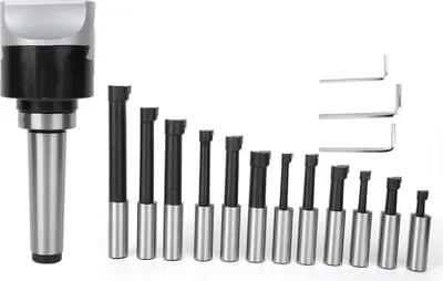 Produktbild von CNC-Bohrwerkzeugsatz, hochpräzise, 40CR MT4-F1-18-12-teilig, Fräswerkzeugsatz F1 75 mm