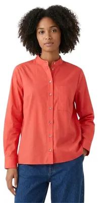 Image de Chemise pour femme Stefanel, couleur corail, coupe ample, style classique, taille L