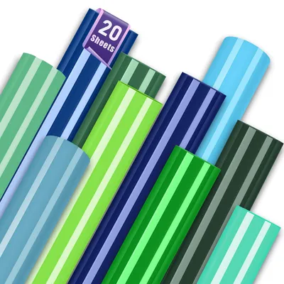 Productafbeelding van Zelfklevend vinyl, permanent, groen en blauw, 2 kleuren, voor knutselwerkzaamheden