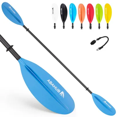 Produktbild von Kajakpaddel Carbon, 230 cm, Doppelpaddel mit Paddelleine, für Kajak und Kanu
