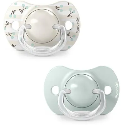Image de Sucettes Symétriques Suavinex Birdies SX Pro, 0-6 mois, Vert, Lot de 2