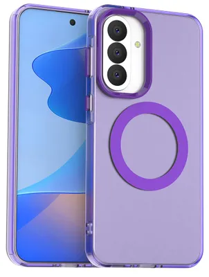 Produktbild von Magnetisch Hülle für Samsung Galaxy A37, Schlank Durchscheinend Matt Stoßfest Handyhülle Lila