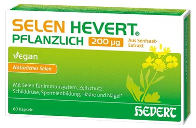 Zdjęcie produktu dla Selenium Hevert herbal 200 µg z naturalnym selenem, 60 kapsułek