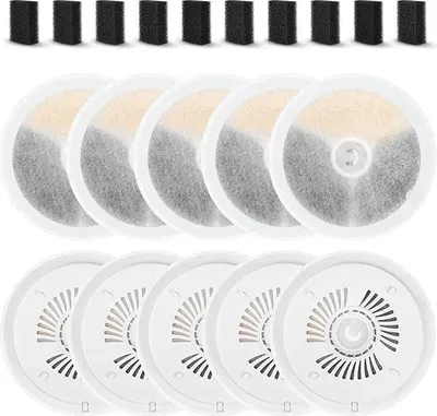 Produktbild von PK-3 Ersatzfilter 3.0 für Haustierbrunnen, Aktivkohle + Vorfilterpads, Set aus 10 Filtern & 10 Pads
