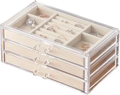 Productafbeelding van Famanu Sieradenkistje - Organizer voor ringen, kettingen, oorbellen en armbanden