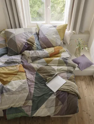 Produktbild von Irisette GmbH & Co. KG Mako-Satin Bettwäsche Set Wave 8639 Farbe multi Größe 135x200+80x80