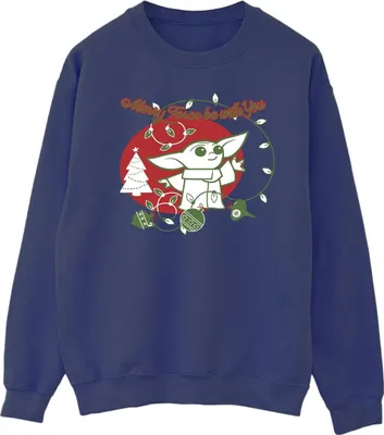 Produktbild von Star Wars The Mandalorian - "Force Be With You" Sweatshirt für Herren BI46641 (5XL) (Marineblau)