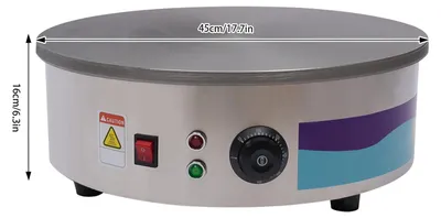 Image de Machine à crêpes électrique, avec réglage de la température, haute puissance de cuisson, couleur argent