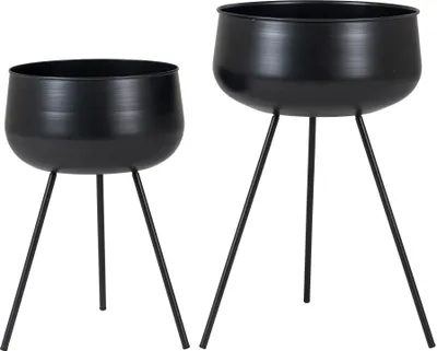Obrázok produktu pre House Nordic 2-dielny kvetináč Kira Black