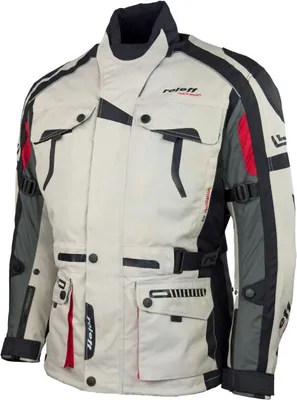 Produktbild von Roleff RO537 Motorradjacke Chicago – Sand/Schwarz/Grau, wasserdicht, atmungsaktiv & mit Protektoren  Roleff Größe: XXL,