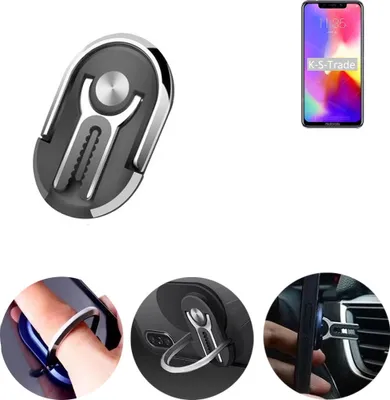 Produktbild von K-S-Trade 3in1 Smartphone-Ring Handy-Ring kompatibel mit Motorola P30 Fingerhalterung  Handyring Tischständer Lüftungsgitter-Halterung Tisch