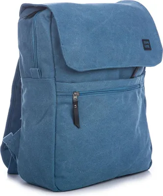Produktbild von Semi Line Rucksack Canvas Laptopfach 13-15,6 Zoll A4 Reißverschluss 40 cm Vintage Blau