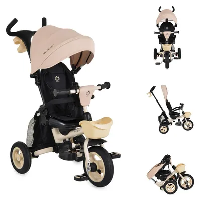 Produktbild von Byox Dreirad Flexy Lux 3 in 1 Tricycle, klappbar, Gummireifen, drehbarer Sitz