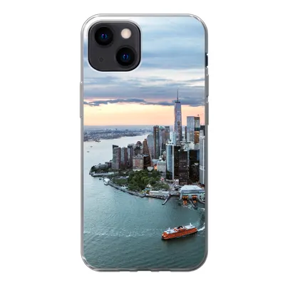 Produktbild von MuchoWow® Handyhülle Schutzhülle Hülle für iPhone 13 mini Luftaufnahme von New York Silikon Softcase Handy Hülle - Softcase