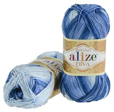 100g Strickgarn ALIZE DIVA BATIK Farbverlauf Häkelgarn Wolle Stricken Häkeln