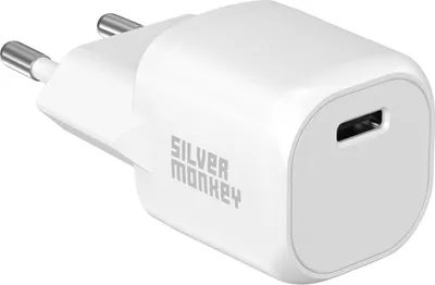 Produktbild von Silver Monkey Mini Usb-C 20W Pd Wandladegerät - Weiss