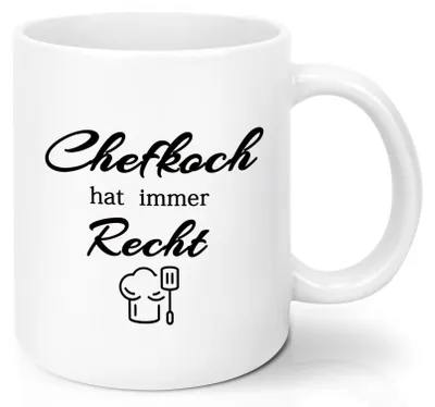 Productafbeelding van Koffiemok voor koks - Met kookthema - Geschikt voor keuken en horeca - Wit