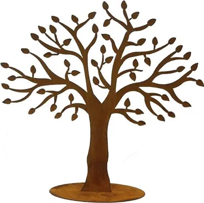 Produktbild von Baum Lebensbaum aus Metall Rost Gartendeko Edelrost rostige Dekoration 60cm x 60cm