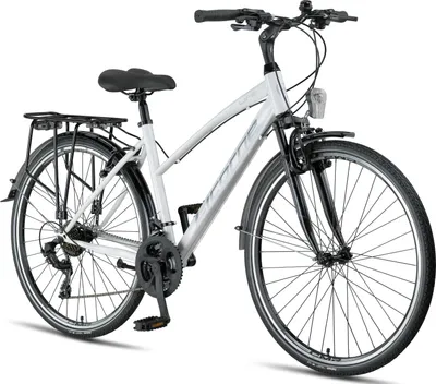 Zdjęcie produktu dla Rower Licorne L-V-ATB Premium Trekking Bike 28 cali - rower dla mężczyzn, chłopców, dziewcząt i kobiet - 21 biegów Shimano - rower miejski - rower męski