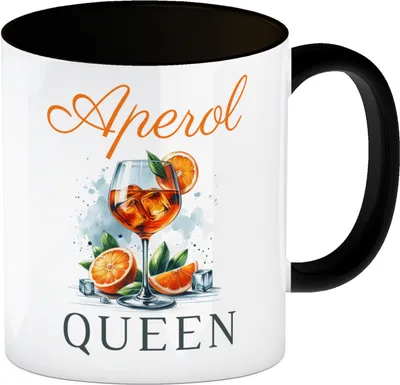 Produktbild von Aperol Queen Kaffeebecher in schwarz