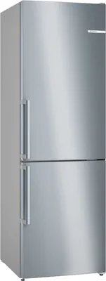 Produktbild von Bosch Serie 4 Freistehende Kühl-Gefrier-Kombination mit Gefrierbereich unten, 186 x 60 cm, Edelstahl (mit Antifingerprint) KGN36VICT
